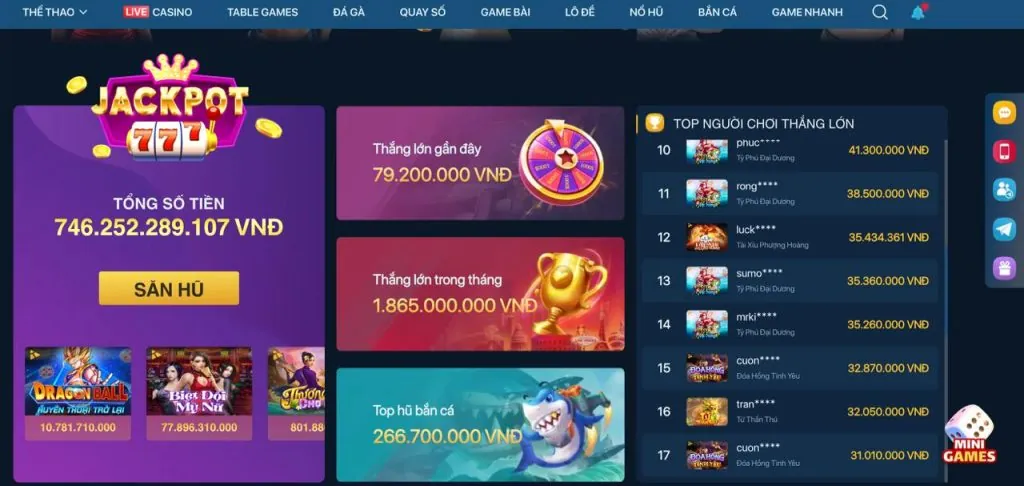 Máy đánh bạc Jackpot lũy tiến