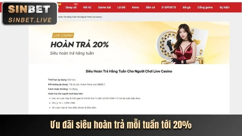 Khuyến mãi nạp lại và hoàn trả cho cược thể thao